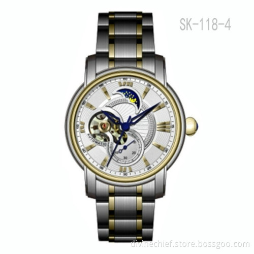 Factory Direct Custom 316 L Stainless Steel Watch Skeleton Automatic Watch